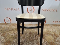 2x design stoel mazo, mzo chair black 10130, zwart, beige beklede zitting - afbeelding 9 van  14