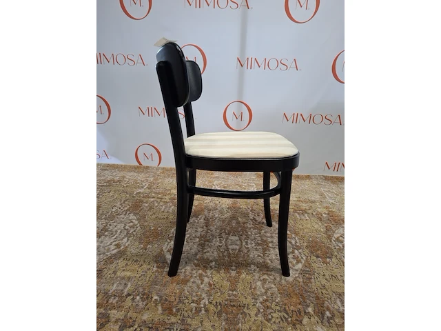 2x design stoel mazo, mzo chair black 10130, zwart, beige beklede zitting - afbeelding 10 van  14
