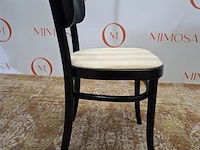 2x design stoel mazo, mzo chair black 10130, zwart, beige beklede zitting - afbeelding 10 van  14