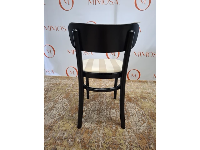 2x design stoel mazo, mzo chair black 10130, zwart, beige beklede zitting - afbeelding 11 van  14