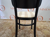 2x design stoel mazo, mzo chair black 10130, zwart, beige beklede zitting - afbeelding 11 van  14
