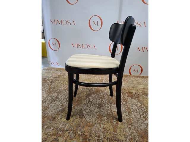 2x design stoel mazo, mzo chair black 10130, zwart, beige beklede zitting - afbeelding 12 van  14