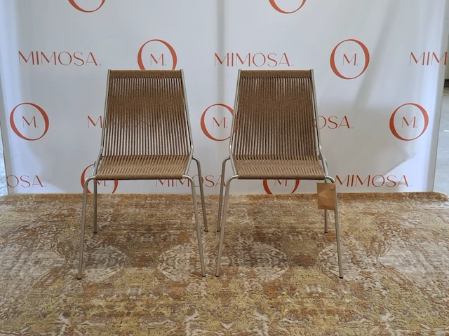 2x design stoel thorup, noel chair d303, brown wool - afbeelding 1 van  10