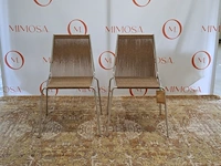 2x design stoel thorup, noel chair d303, brown wool - afbeelding 1 van  10