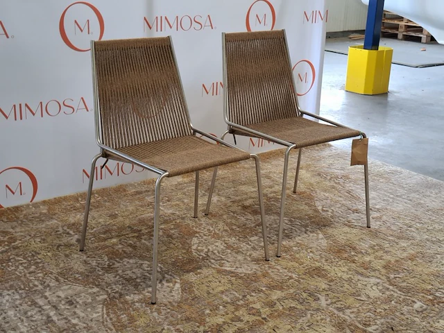 2x design stoel thorup, noel chair d303, brown wool - afbeelding 3 van  10
