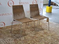 2x design stoel thorup, noel chair d303, brown wool - afbeelding 3 van  10