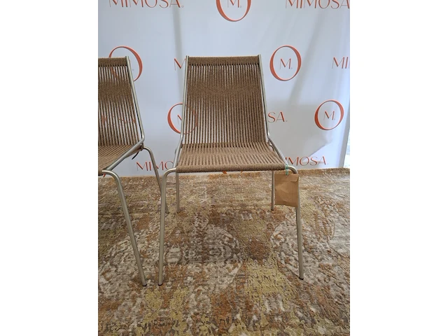 2x design stoel thorup, noel chair d303, brown wool - afbeelding 6 van  10