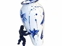2x design vaas jasmin djerzic, my superhero, blauw/ delfs blauw