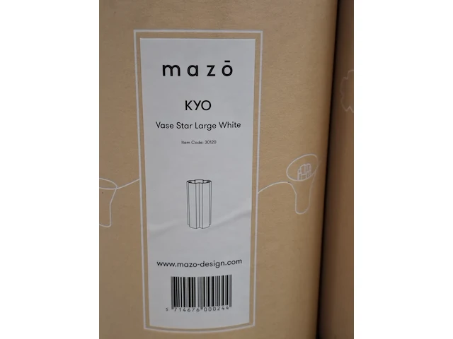 2x design vaas, mazo, kyo vase star large, white - afbeelding 6 van  7