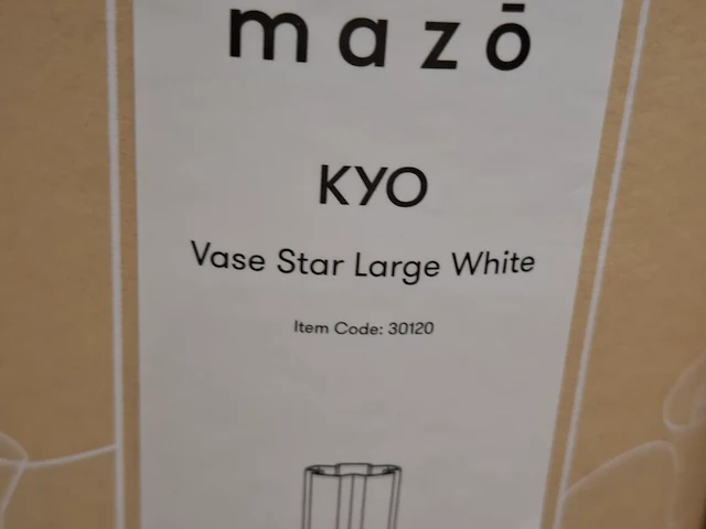 2x design vaas, mazo, kyo vase star large, white - afbeelding 7 van  7