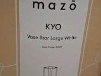 2x design vaas, mazo, kyo vase star large, white - afbeelding 7 van  7