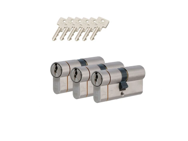 2x deurcilinders sets a 3 st. connection, 30/30 - afbeelding 1 van  3