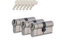 2x deurcilinders sets a 3 st. connection, 30/30 - afbeelding 1 van  3