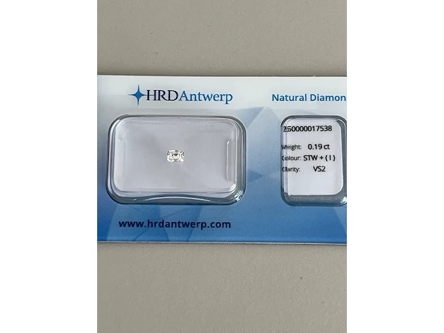2x diamant - totaal samen 0.45ct ( hrd gecertificeerd ) - afbeelding 3 van  5