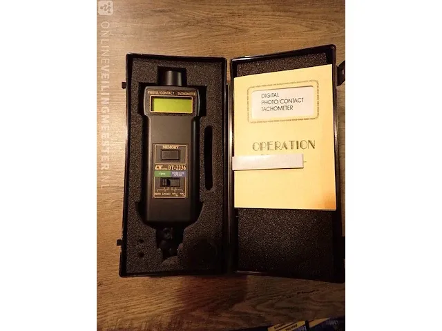 2x digitale tachometer contact + photo lutron, dt-2236, donkergrijs / antraciet - afbeelding 1 van  4