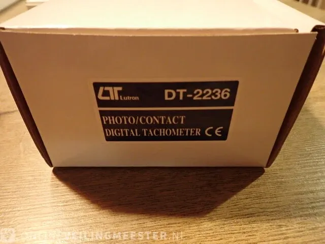 2x digitale tachometer contact + photo lutron, dt-2236, donkergrijs / antraciet - afbeelding 3 van  4