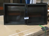 2x douche/bad nis zwart 30x30 cm. - afbeelding 1 van  2