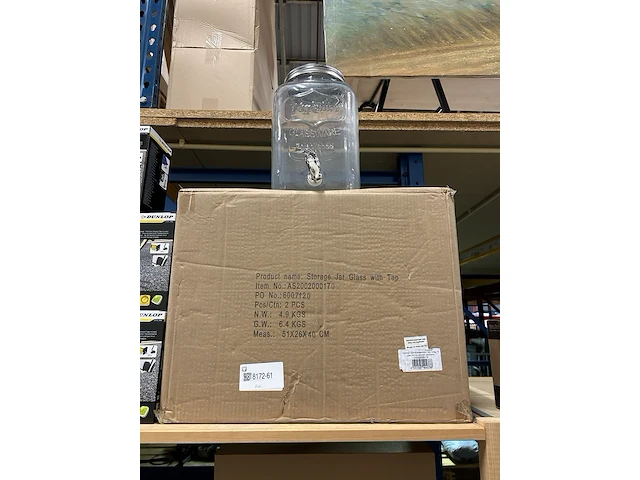 2x drankdispenser van dikwandig glas met tapkraan zoomyo - afbeelding 1 van  3