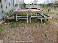 2x dubbele eb- en vloed kweektafel wevab/hawe