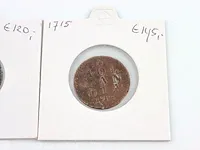 2x duiten nederland 1715, 1757 - afbeelding 3 van  6