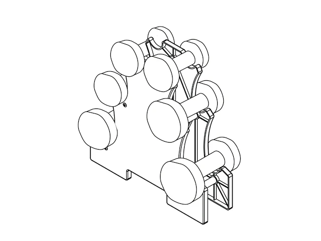 2x dumbell toren met dumbells 309hdhp001 - afbeelding 1 van  4
