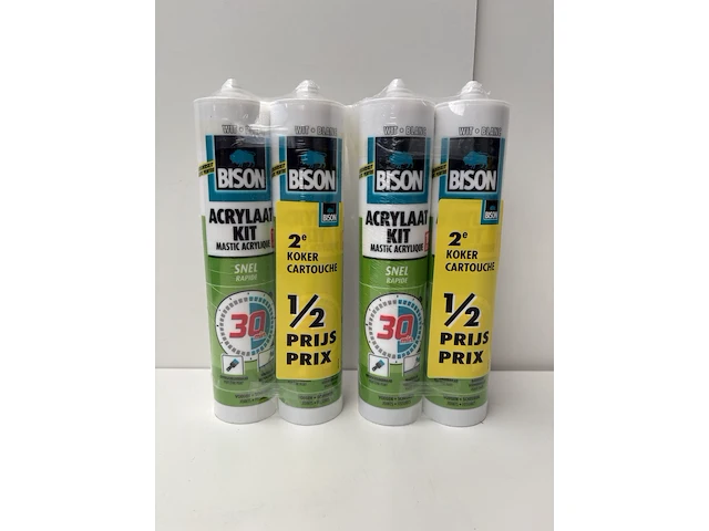 2x duo verpakking acrylaat kit wit 30 min bison - afbeelding 1 van  1
