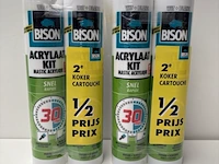 2x duo verpakking acrylaat kit wit 30 min bison - afbeelding 1 van  1