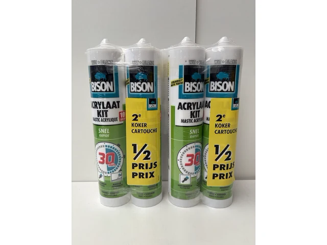 2x duo verpakking acrylaat kit wit 30 min bison - afbeelding 1 van  1