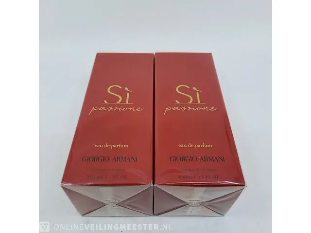 2x eau de parfum, 100 ml giorgio armani, sì passione, vaporisateur spray - afbeelding 3 van  4