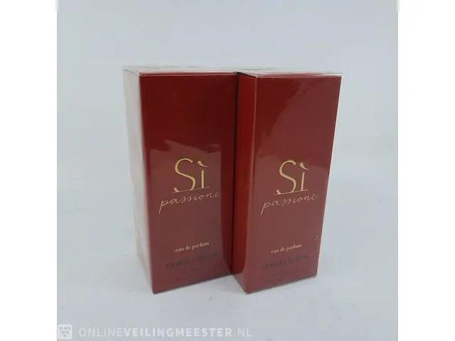 2x eau de parfum, 100 ml giorgio armani, sì passione, vaporisateur spray - afbeelding 1 van  4