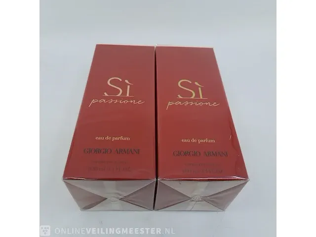 2x eau de parfum, 100 ml giorgio armani, sì passione, vaporisateur spray - afbeelding 3 van  4