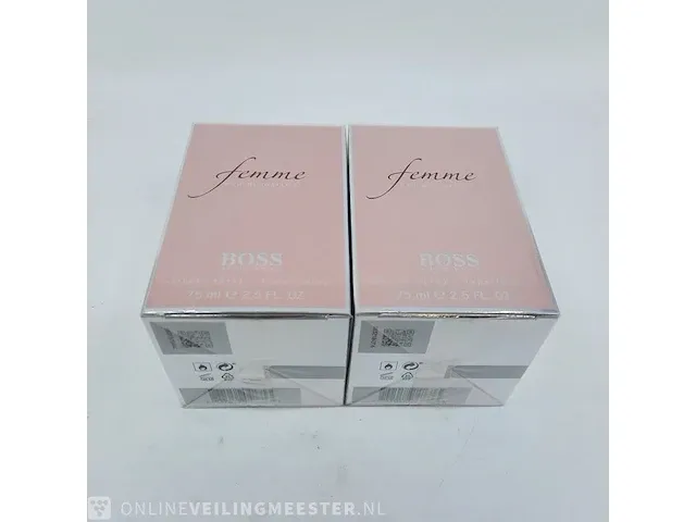 2x eau de parfum, 75 ml hugo boss, femme, vaporisateur spray - afbeelding 3 van  4