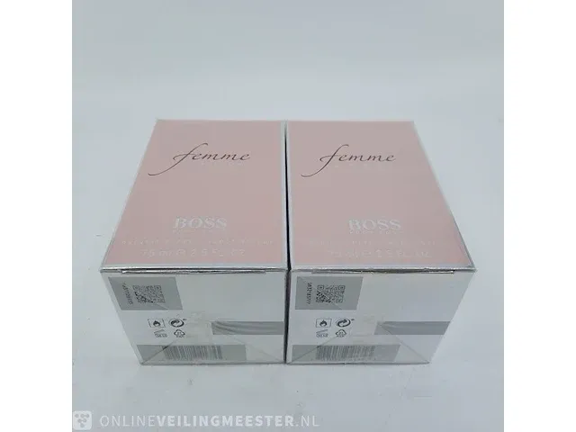 2x eau de parfum, 75 ml hugo boss, femme, vaporisateur spray - afbeelding 3 van  4