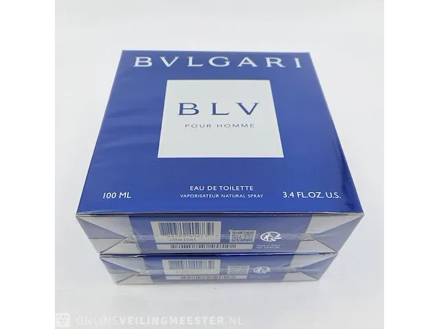2x eau de toilette, 100 ml bvlgari, blv pour homme, vaporisateur spray - afbeelding 4 van  4