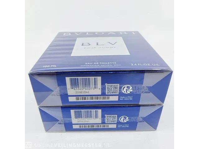 2x eau de toilette, 100 ml bvlgari, blv pour homme, vaporisateur spray - afbeelding 5 van  5