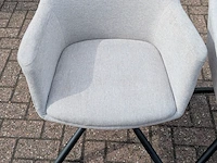 2x eetkamerstoel boucle draaibaar, zazuhome, beige - afbeelding 5 van  6