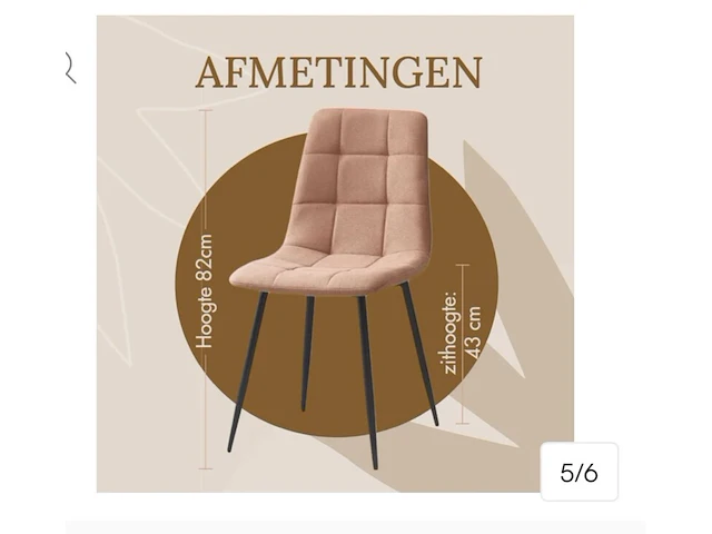 2x eetkamerstoel, huistuindesign, bruin - afbeelding 1 van  3