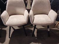 2x eetkamerstoel joly boucle, zazuhome, beige - afbeelding 1 van  5