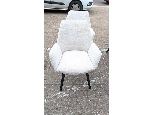 2x eetkamerstoel joly boucle, zazuhome, beige - afbeelding 4 van  5