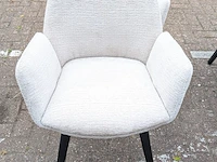 2x eetkamerstoel joly boucle, zazuhome, beige - afbeelding 4 van  5
