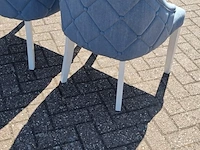 2x eetkamerstoel linnen, zazuhome, "riviera maison", blauw - afbeelding 2 van  3