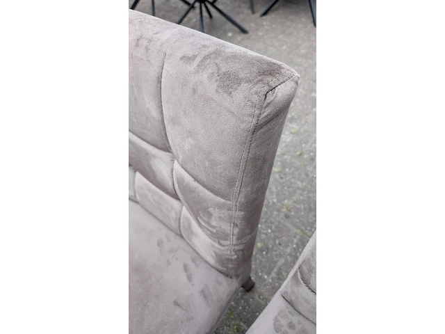 2x eetkamerstoel richmond zilveren ring, zazuhome, taupe - afbeelding 5 van  6