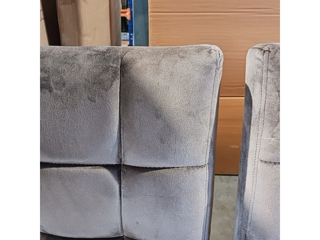 2x eetkamerstoel richmond zilveren ring, zazuhome, taupe - afbeelding 6 van  6
