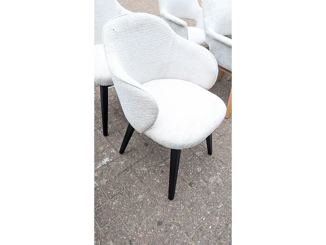 2x eetkamerstoelen jane boucle, zazuhome, beige - afbeelding 3 van  6