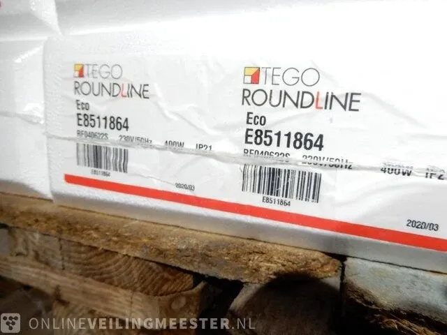 2x elektrische kachel drl, tego roundline, wit, , 60x20cm - afbeelding 3 van  3