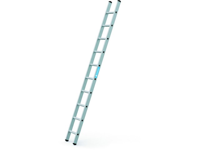 2x enkele ladder met gefelste sporten 10 sporten zarges, strato dl 44810 - afbeelding 1 van  5