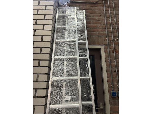 2x enkele ladder met gefelste sporten 10 sporten zarges, strato dl 44810 - afbeelding 2 van  5
