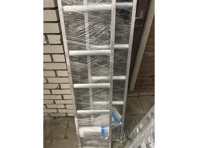 2x enkele ladder met gefelste sporten 10 sporten zarges, strato dl 44810 - afbeelding 3 van  5