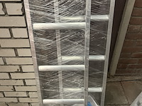 2x enkele ladder met gefelste sporten 10 sporten zarges, strato dl 44810 - afbeelding 3 van  5