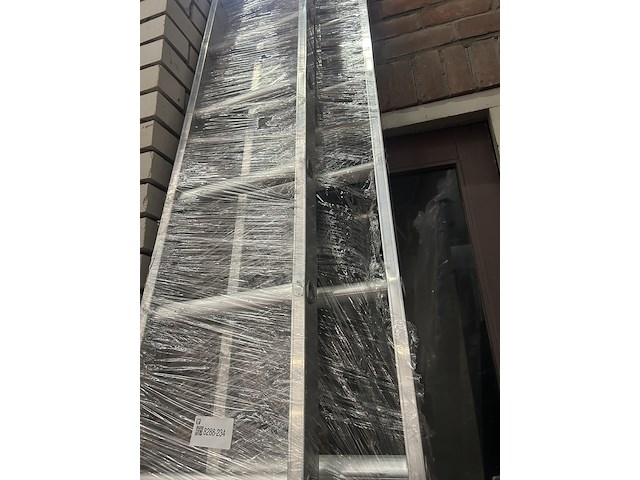 2x enkele ladder met gefelste sporten 10 sporten zarges, strato dl 44810 - afbeelding 4 van  5